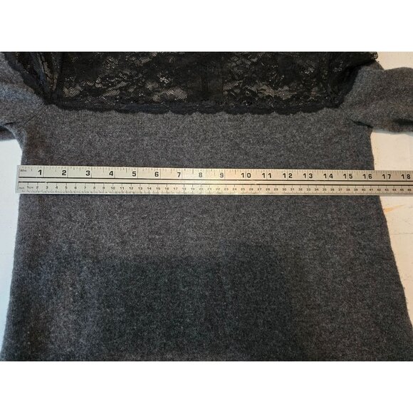 Robert Rodriguez Neiman Marcus Crewneck Sweater 100% Cashmere Lace Back Zip - Picture 3 of 5